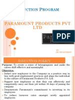 Paramount Products PVT LTD: Nduction Rogram