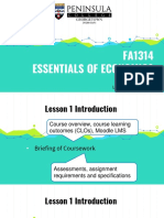 FA1314 Essentials of Economic - Lesson 1 - STUDENTS