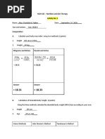 NCM 105 - Nutrition and Diet Therapy Activity No: 2: 44kg (1.55) 44kg 2.4025 96.8 LBS× 705 (61.02) 68244 3723.88