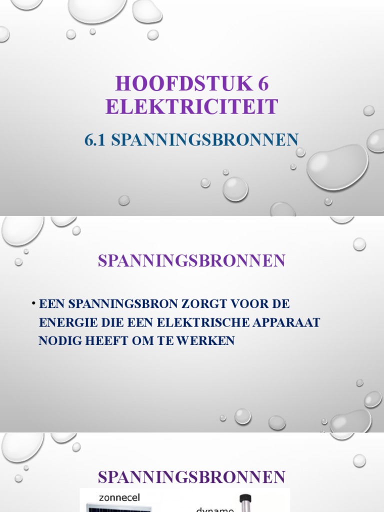 Hoofdstuk 6 Elektriciteit klas 2 | PDF