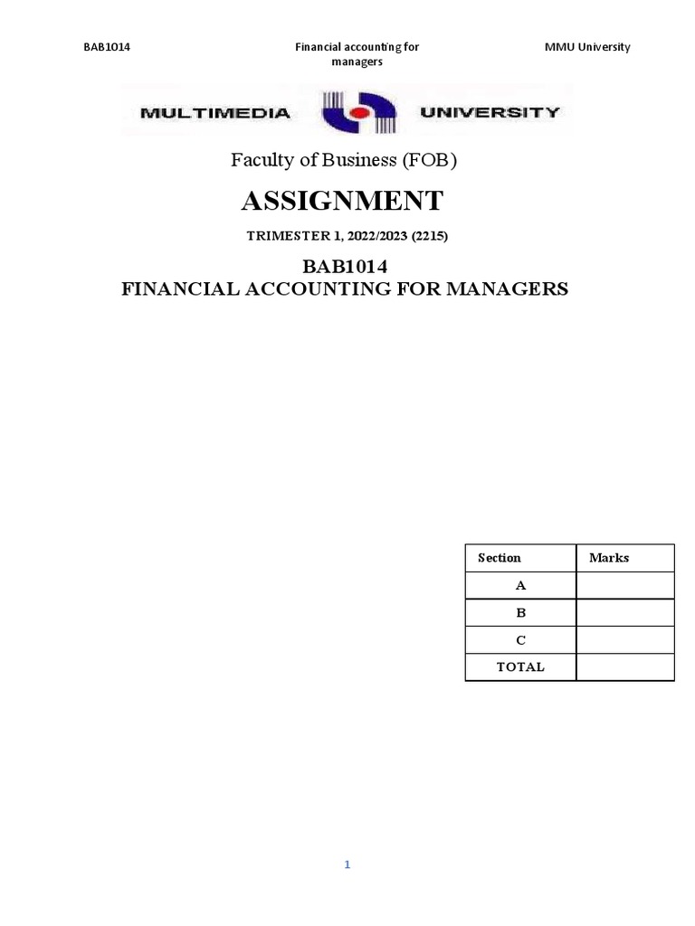 Bab1014 Financial Accounting Assignment | PDF | Equity (Finance) | Dividend