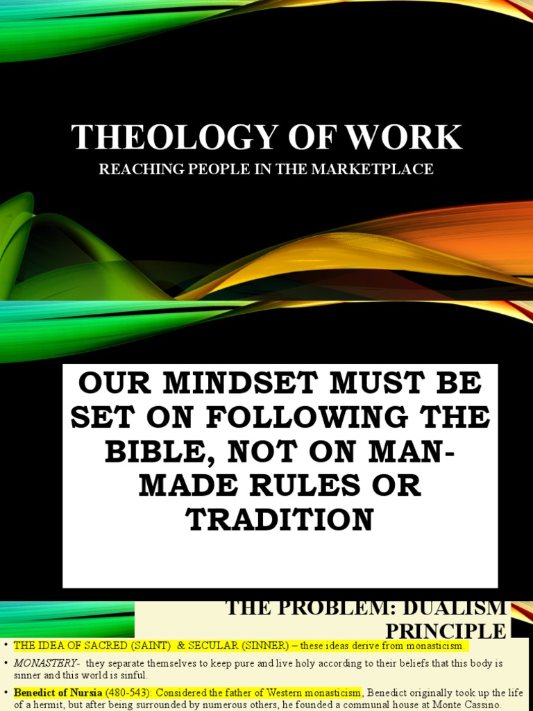 Theology of Work: Integrating Faith and Vocation | PDF | Paul The ...