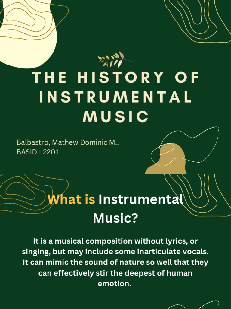 The History of Instrumental Music PDF Classical Period (Music) Classical Music