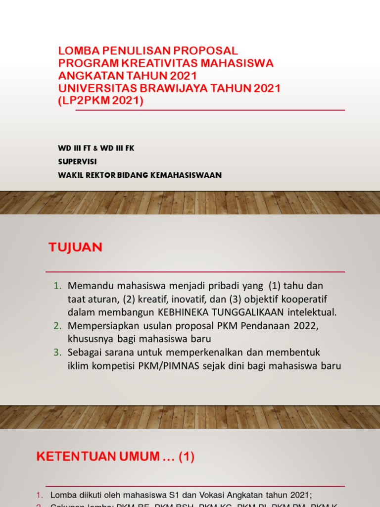 Lomba Proposal PKM 2021 UB | PDF