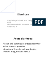 Diarrhoea: The Passage of More Than 200 G of Stool Daily Liquidity of Fecesis Increased Stool Frequency or