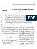 Numerical Bifurcation Analysis of Two Coupled Fitzhugh-Nagumo Oscillators