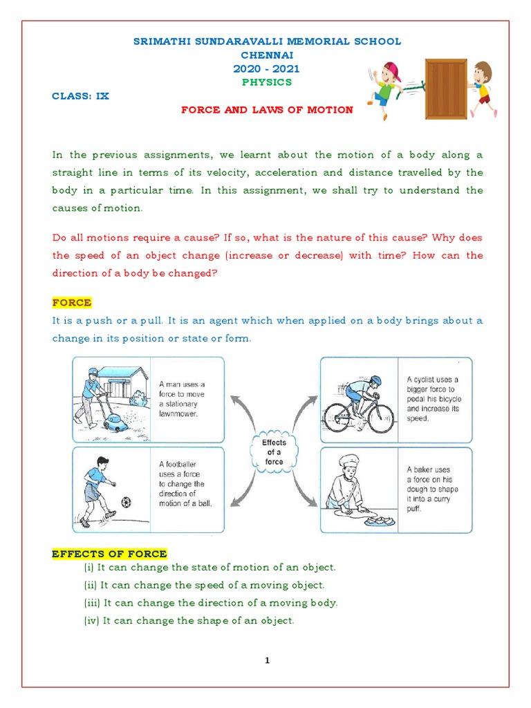 Understanding the Fundamental Causes and Effects of Forces Through