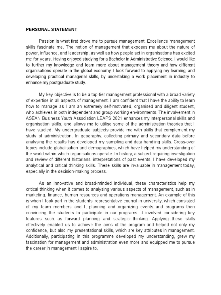 Pursuing a Master's in Management | PDF | Thought | Critical Thinking