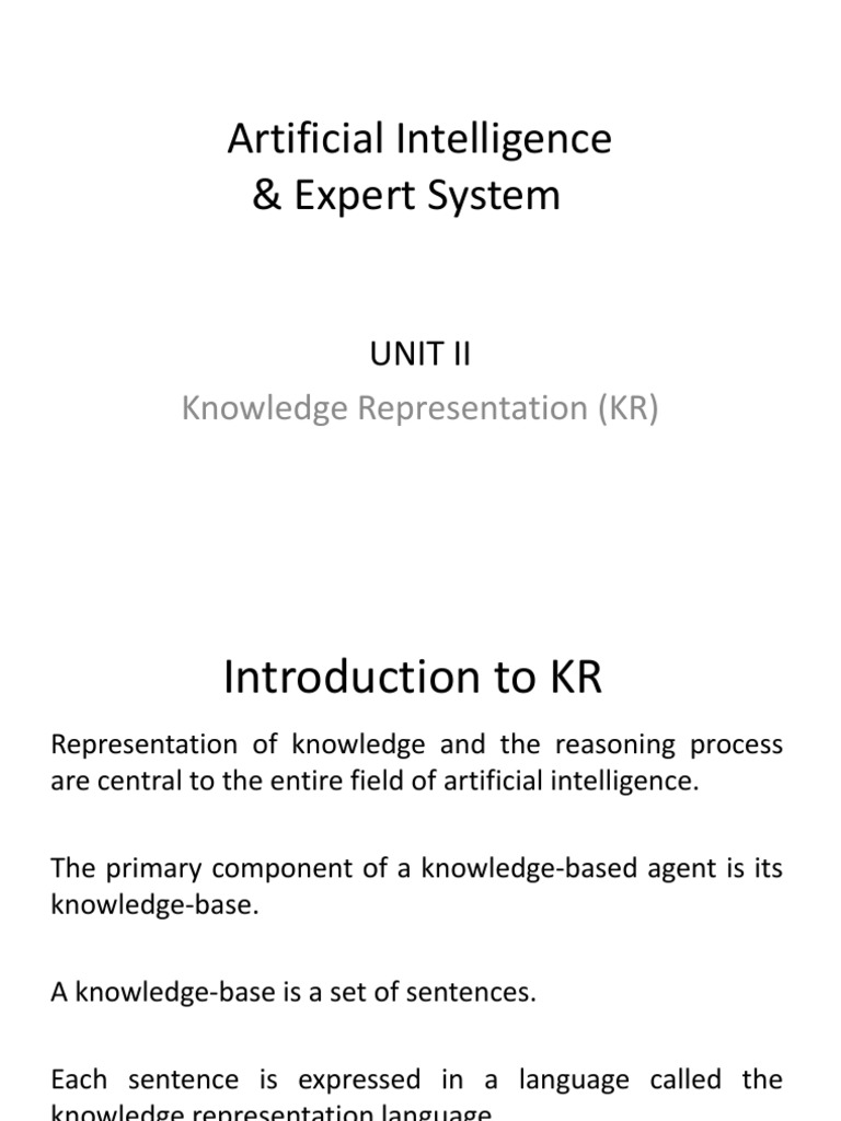 Knowledge Representation in AI | PDF | Language Arts & Discipline ...