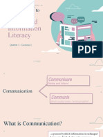 Media and Information Literacy: Introduction To