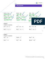 Third Space Learning Factorising Mixed GCSE Worksheet. 1