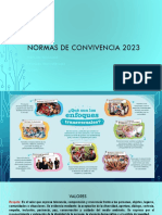 Normas de Convivencia 2023: Insumos: Perfil Del Educador Enfoques Transversales Valores