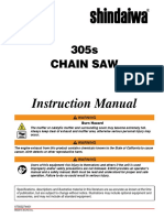 305s Chain Saw: Instruction Manual