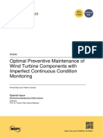 Optimal Preventive Maintenance of Wind Turbine Components With Imperfect Continuous Condition Monitoring