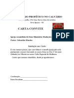 Carta Convite MINISTÉRIO PROFÉTICO NO CALVÁRIO
