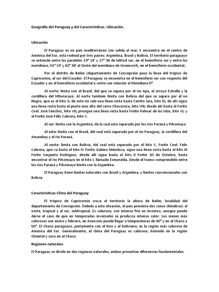 Historia PDF Paraguay Américas