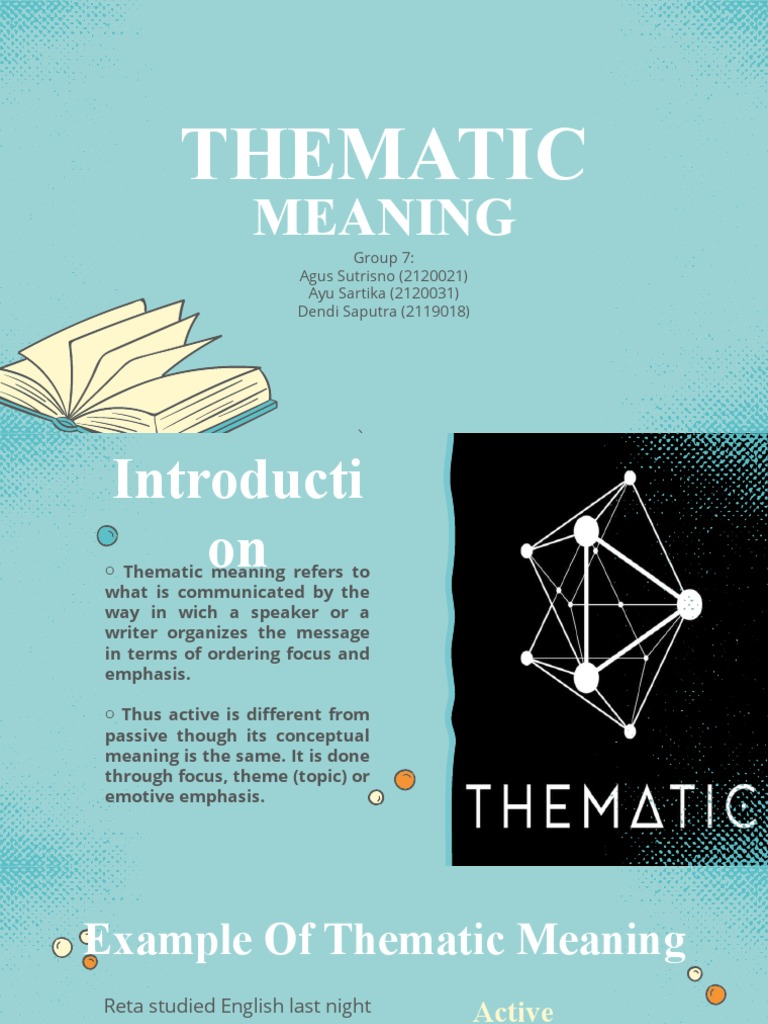 THEMATIC DEFINITION MEANING visual data 8