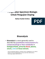 Analisis Sampel Biologis Untuk Pengujian Doping