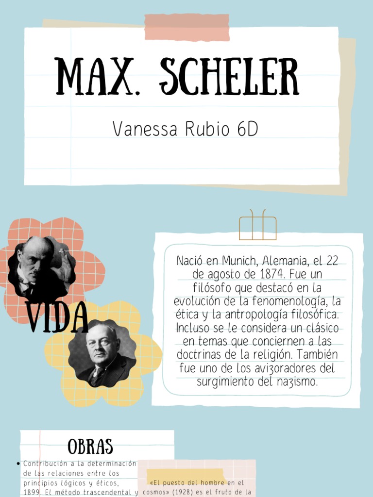 Vida y pensamiento de Max Scheler | PDF | Metafilosofía | Teorías ...