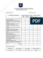 Rubrica Evaluación Diagnóstica Área Vocacional