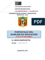 Portafolio Del Auxiliar de Educación: "José Carlos Mariátegui" - Huancayo