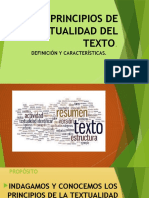 Principios de Textualidad Del Texto: Definición Y Características