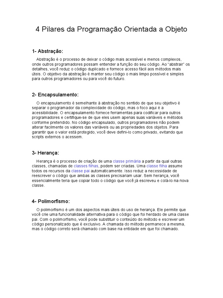 Fundamentos da POO para Programadores | PDF