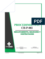 CH-P-002 Reclutamiento, Seleccion y Contratacion
