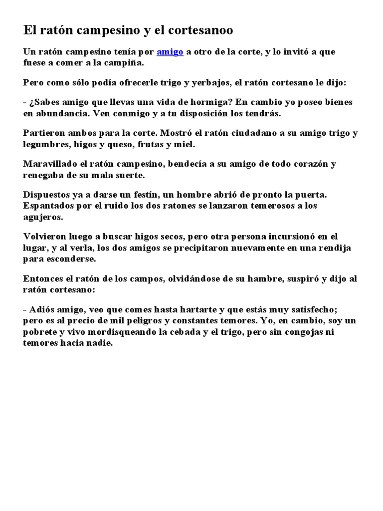 El Ratón Campesino | PDF