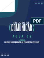 Aula 02 - A Crítica - Um Pbstáculo para Falar C Outras Pessoas