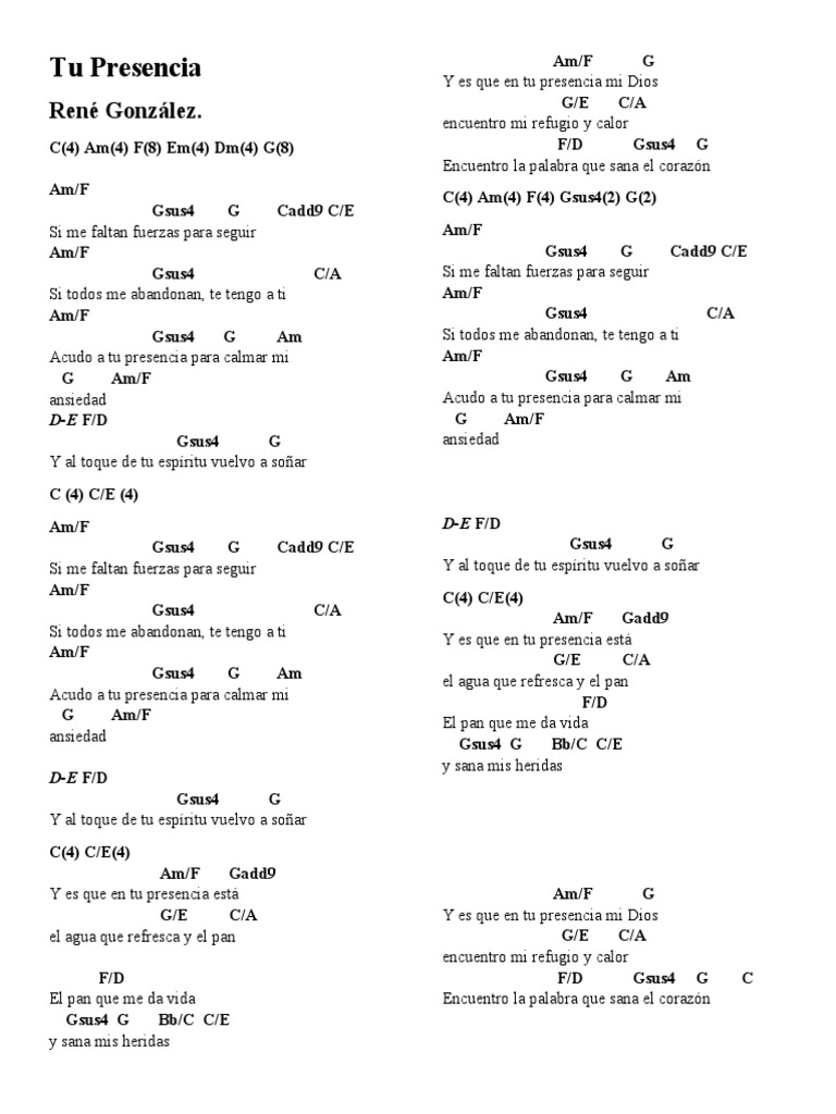 Letra y acordes de 