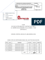 Plan de Ejecución Bim Del Contratista (Bep) I.E. María Auxiliadora Chulucanas - Pq7 Entrega 0