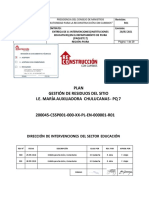 Plan Gestión de Residuos Del Sitio I.E. María Auxiliadora Chulucanas - PQ 7