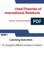 Approaches/Theories of International Relations: Unit 5.4. Theorists and Criticism