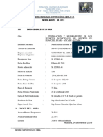 Informe Mensual de Supervisión de Obra #01 Mes de Agosto Del 2019 I. Generalidades