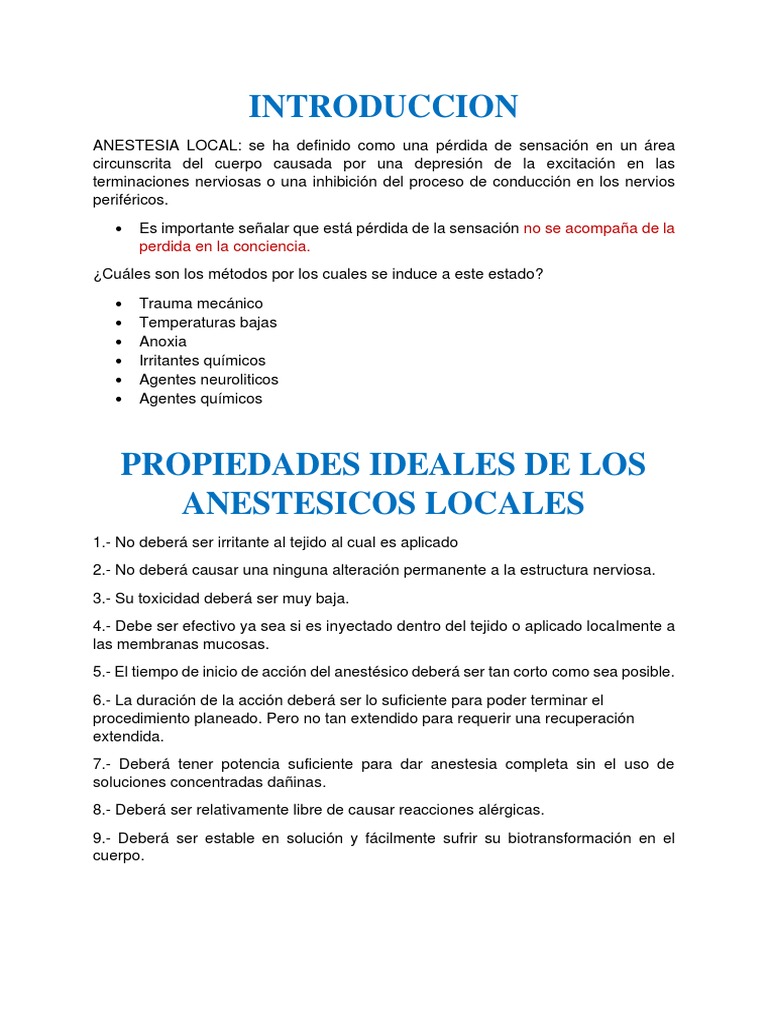 Anestesia Local: Tipos y Usos en Odontología | PDF | Especialidades ...