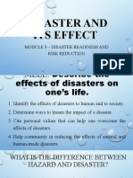 Disaster and Its Effect