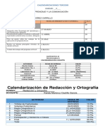 Calendarizaciones Tercero