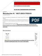 Resolución N.° 1837-2023-TCE-S3 - Normas y documentos legales - Organismo Supervisor de las Contrataciones del Estado - Plataforma del Estado Peruano