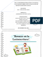 Proyecto Renacer en La Lectoescritura - Equipo6
