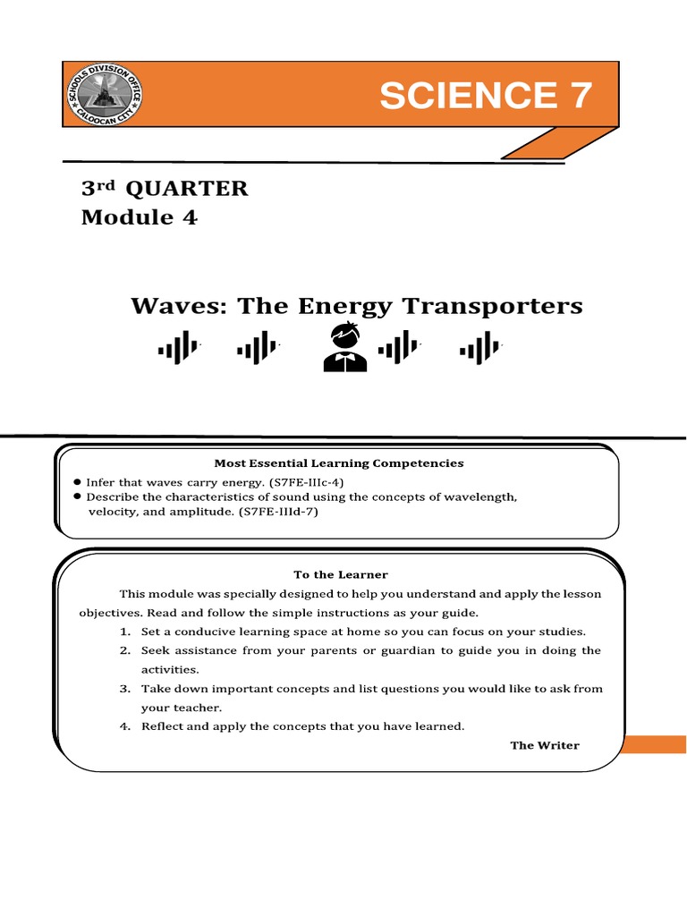 Science 7 Q3 Week 4 1 | PDF | Waves | Sound