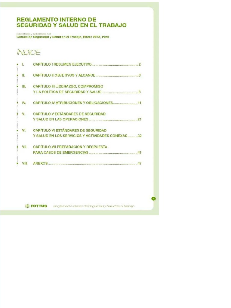 PDF Reglamento Interno de Tottus - Compress | PDF