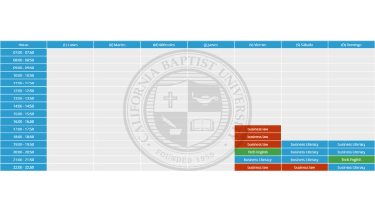CBU Schedule PBC | PDF