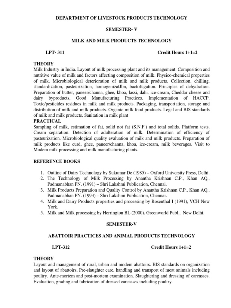 Livestock Product Technology PDF Wool Slaughterhouse