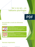 Ser o No Ser Un Hablante Plurilingue