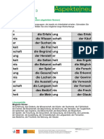 Kopiervorlage Kapitel 2, Modul 3: Domino Zur Wortbildung (Von Adjektiven Und Verben Abgeleitete Nomen)