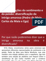 Representações Do Sentimento e Da Paixão: Diversificação Da Intriga Amorosa (Pedro Da Maia, Carlos Da Maia e Ega)