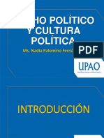 Hecho Político Y Cultura Política: Ms. Nadia Palomino Fernández