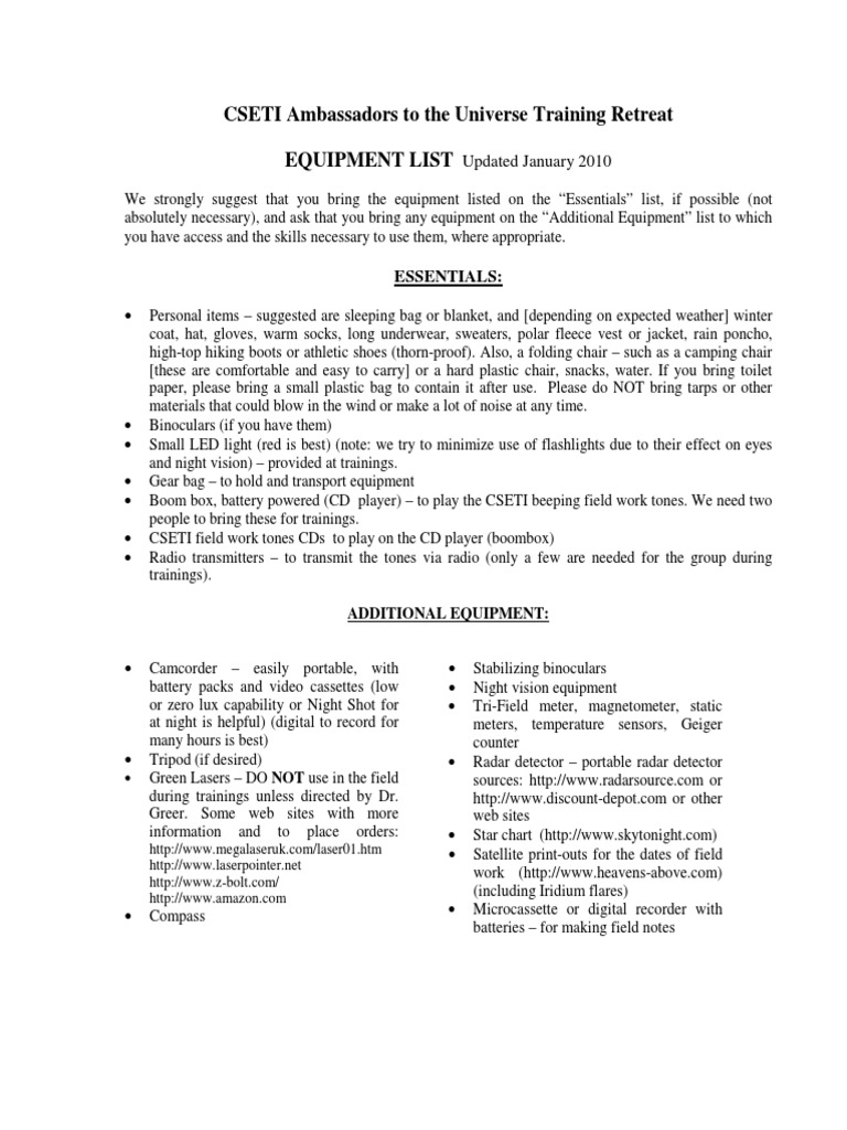 Equipment List PDF Electronics Manufactured Goods