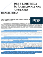 Vicissitudes E Limites Da Conversão À Cidadania Nas Classes Populares Brasileiras